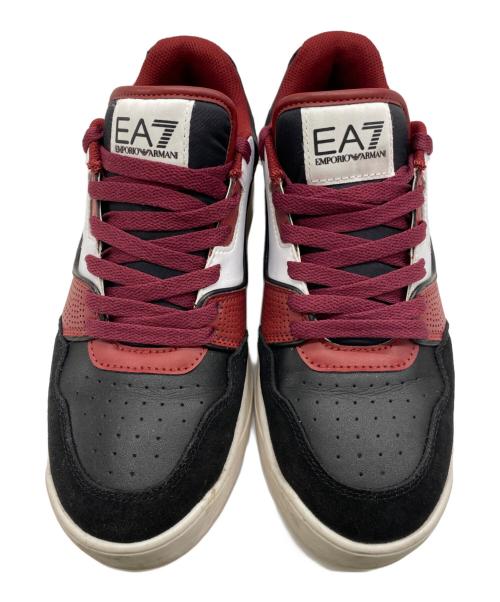 EMPORIO ARMANI（エンポリオ アルマーニ）EMPORIO ARMANI (エンポリオ アルマーニ) ローカットスニーカー レッド×ブラック サイズ:US6の古着・服飾アイテム