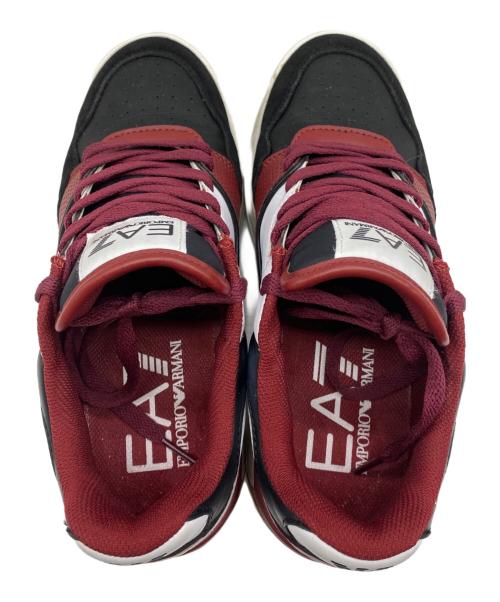 EMPORIO ARMANI（エンポリオ アルマーニ）EMPORIO ARMANI (エンポリオ アルマーニ) ローカットスニーカー レッド×ブラック サイズ:US6の古着・服飾アイテム