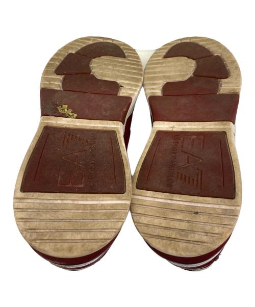 EMPORIO ARMANI（エンポリオ アルマーニ）EMPORIO ARMANI (エンポリオ アルマーニ) ローカットスニーカー レッド×ブラック サイズ:US6の古着・服飾アイテム