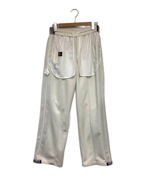 Needles（ニードルズ）Needles (ニードルズ) Poly Smooth（ポリースムース）トラックパンツ アイボリー×パープル サイズ:Sの古着・服飾アイテム