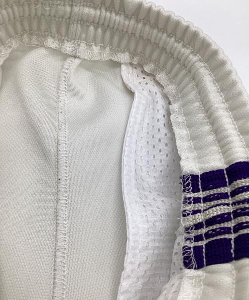 Needles（ニードルズ）Needles (ニードルズ) Poly Smooth（ポリースムース）トラックパンツ アイボリー×パープル サイズ:Sの古着・服飾アイテム