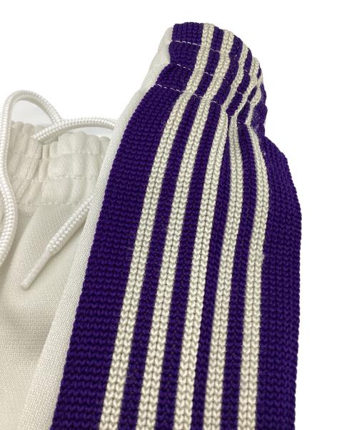 Needles（ニードルズ）Needles (ニードルズ) Poly Smooth（ポリースムース）トラックパンツ アイボリー×パープル サイズ:Sの古着・服飾アイテム