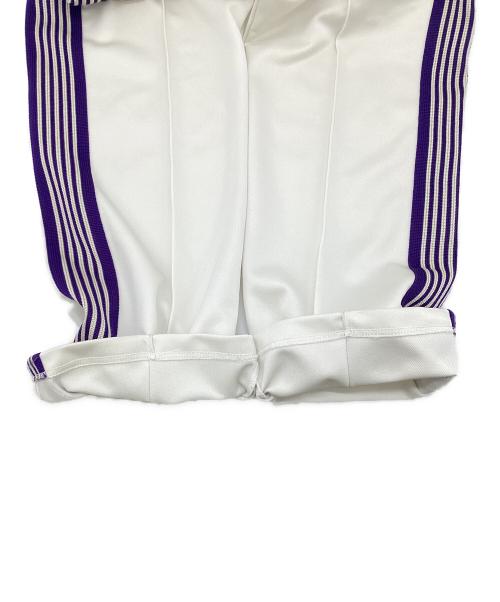 Needles（ニードルズ）Needles (ニードルズ) Poly Smooth（ポリースムース）トラックパンツ アイボリー×パープル サイズ:Sの古着・服飾アイテム