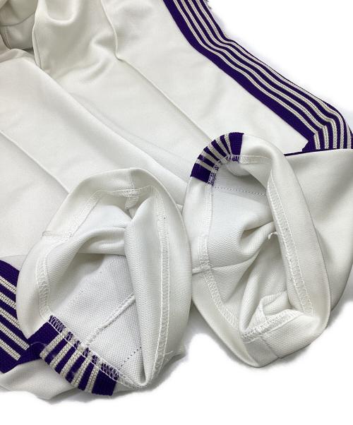 Needles（ニードルズ）Needles (ニードルズ) Poly Smooth（ポリースムース）トラックパンツ アイボリー×パープル サイズ:Sの古着・服飾アイテム