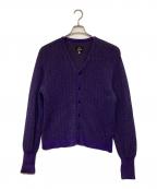 Needlesニードルズ）の古着「Houndstooth V Neck Cardigan（ハウンドトゥース Vネックカーディガン）」｜パープル