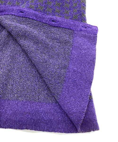 Needles（ニードルズ）Needles (ニードルズ) Houndstooth V Neck Cardigan（ハウンドトゥース Vネックカーディガン）  パープル サイズ:Mの古着・服飾アイテム