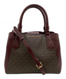 MICHAEL KORS（マイケル・コース）の古着「2WAYバッグ」｜レッド×ブラウン