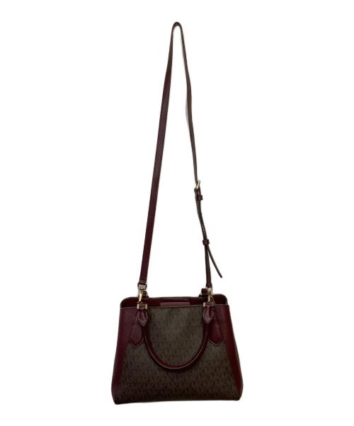 MICHAEL KORS（マイケル・コース）MICHAEL KORS (マイケル・コース) 2WAYバッグ レッド×ブラウンの古着・服飾アイテム