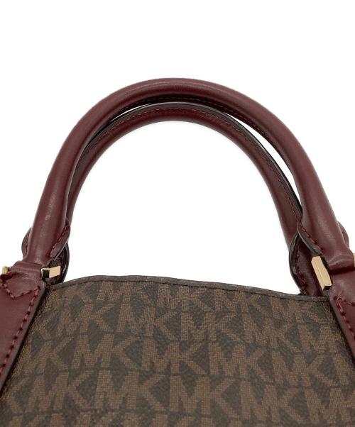 MICHAEL KORS（マイケル・コース）MICHAEL KORS (マイケル・コース) 2WAYバッグ レッド×ブラウンの古着・服飾アイテム