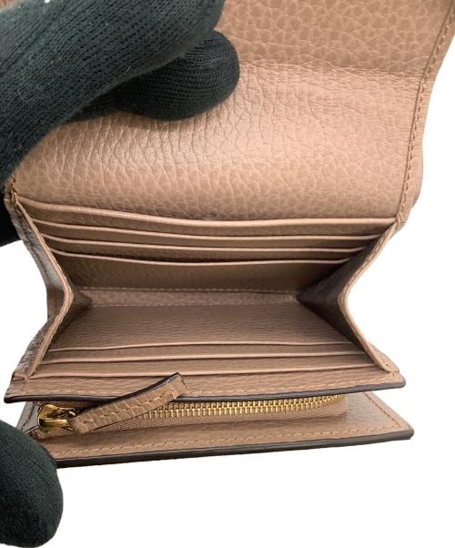 GUCCI（グッチ）GUCCI (グッチ) GGスプリーム 2つ折り財布 ベージュの古着・服飾アイテム