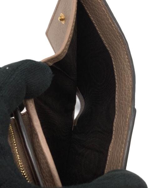 GUCCI（グッチ）GUCCI (グッチ) GGスプリーム 2つ折り財布 ベージュの古着・服飾アイテム