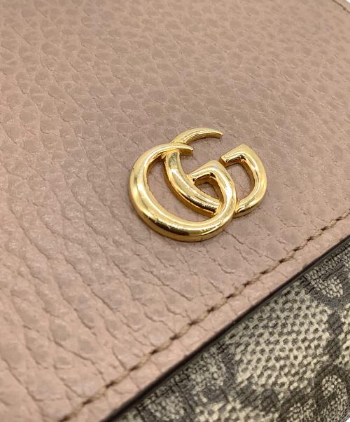 GUCCI（グッチ）GUCCI (グッチ) GGスプリーム 2つ折り財布 ベージュの古着・服飾アイテム
