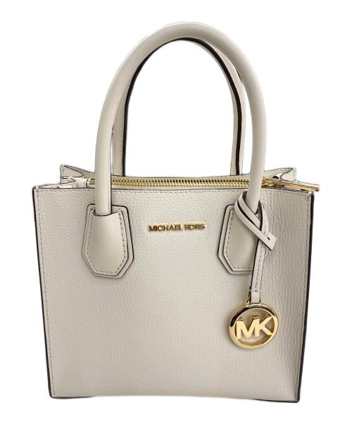 MICHAEL KORS（マイケル・コース）MICHAEL KORS (マイケル・コース) MERCER MD MESSENGER LEATHER マーサーミディアムメッセンジャーレザー ホワイトの古着・服飾アイテム