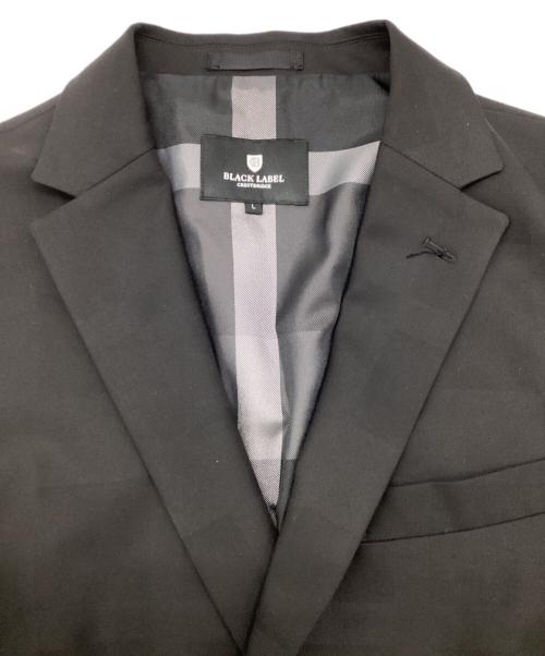 BLACK LABEL CRESTBRIDGE（ブラックレーベル クレストブリッジ）BLACK LABEL CRESTBRIDGE (ブラックレーベル クレストブリッジ) テーラードジャケット ブラック サイズ:Lの古着・服飾アイテム