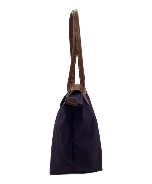 LONGCHAMP（ロンシャン）LONGCHAMP (ロンシャン) ル プリアージュ トートバッグ ブラウン×パープルの古着・服飾アイテム