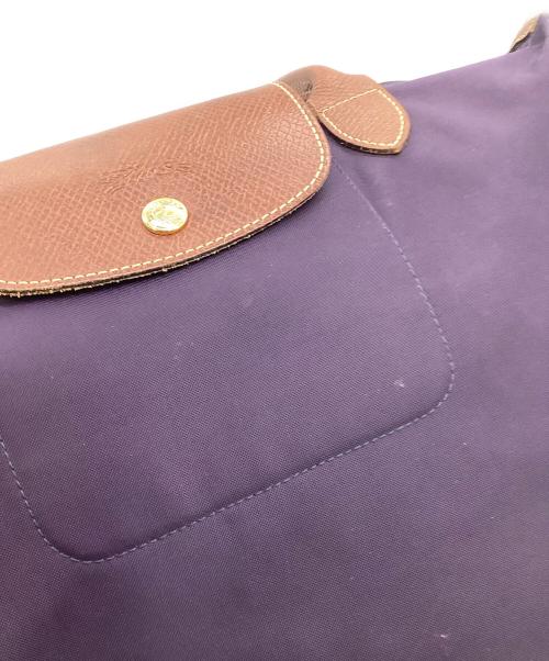 LONGCHAMP（ロンシャン）LONGCHAMP (ロンシャン) ル プリアージュ トートバッグ ブラウン×パープルの古着・服飾アイテム