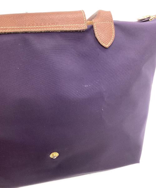 LONGCHAMP（ロンシャン）LONGCHAMP (ロンシャン) ル プリアージュ トートバッグ ブラウン×パープルの古着・服飾アイテム
