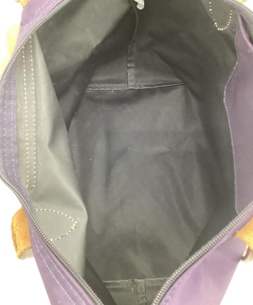 LONGCHAMP（ロンシャン）LONGCHAMP (ロンシャン) ル プリアージュ トートバッグ ブラウン×パープルの古着・服飾アイテム