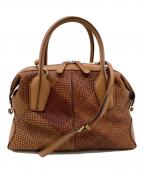 TOD'Sトッズ）の古着「D-STYLING MID（Dスタイリング ミディアム）2WAYバッグ」｜ブラウン