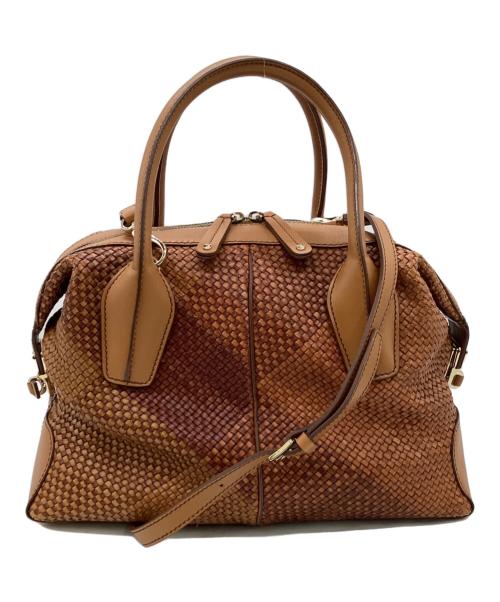 TOD'S（トッズ）TOD'S (トッズ) D-STYLING MID（Dスタイリング ミディアム）2WAYバッグ ブラウンの古着・服飾アイテム