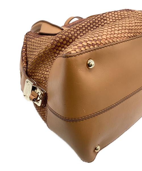 TOD'S（トッズ）TOD'S (トッズ) D-STYLING MID（Dスタイリング ミディアム）2WAYバッグ ブラウンの古着・服飾アイテム