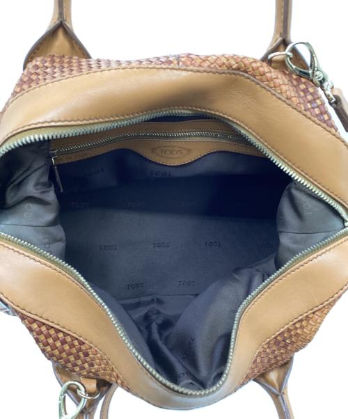 TOD'S（トッズ）TOD'S (トッズ) D-STYLING MID（Dスタイリング ミディアム）2WAYバッグ ブラウンの古着・服飾アイテム