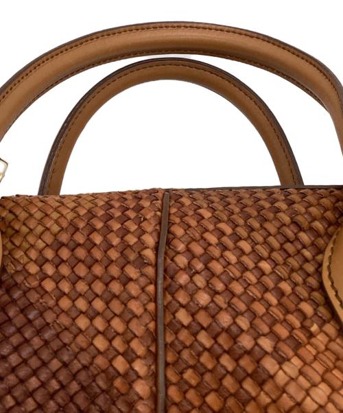 TOD'S（トッズ）TOD'S (トッズ) D-STYLING MID（Dスタイリング ミディアム）2WAYバッグ ブラウンの古着・服飾アイテム
