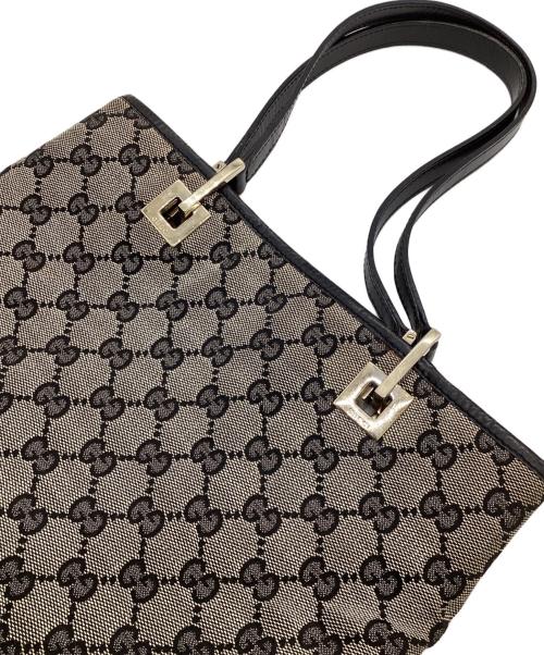 GUCCI（グッチ）GUCCI (グッチ) GGキャンバス トートバッグ グレーの古着・服飾アイテム