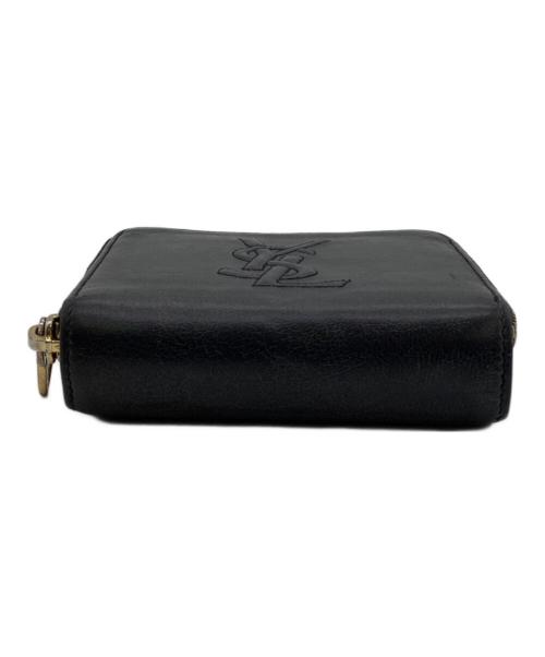 Yves Saint Laurent（イヴサンローラン）Yves Saint Laurent (イヴサンローラン) 2つ折り ラウンドジップウォレット ブラックの古着・服飾アイテム