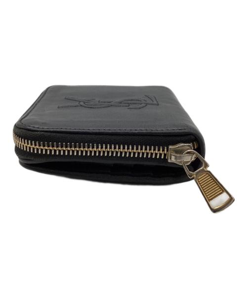 Yves Saint Laurent（イヴサンローラン）Yves Saint Laurent (イヴサンローラン) 2つ折り ラウンドジップウォレット ブラックの古着・服飾アイテム