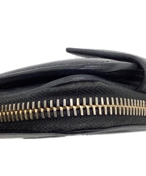 Yves Saint Laurent（イヴサンローラン）Yves Saint Laurent (イヴサンローラン) 2つ折り ラウンドジップウォレット ブラックの古着・服飾アイテム