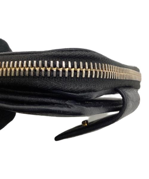 Yves Saint Laurent（イヴサンローラン）Yves Saint Laurent (イヴサンローラン) 2つ折り ラウンドジップウォレット ブラックの古着・服飾アイテム