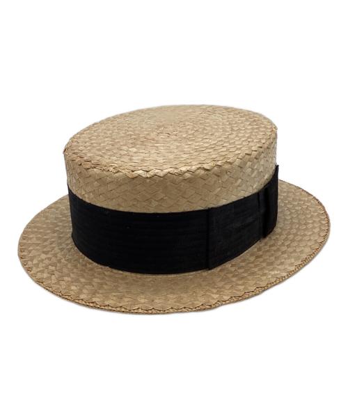 その他ブランド（ソノタブランド）その他ブランド (ソノタブランド) ストローハット ナチュラル サイズ:59㎝の古着・服飾アイテム