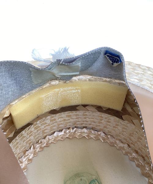 その他ブランド（ソノタブランド）その他ブランド (ソノタブランド) ストローハット ナチュラル サイズ:59㎝の古着・服飾アイテム