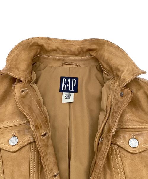 GAP（ギャップ）GAP (ギャップ) ラムレザージャケット キャメル サイズ:XXSの古着・服飾アイテム