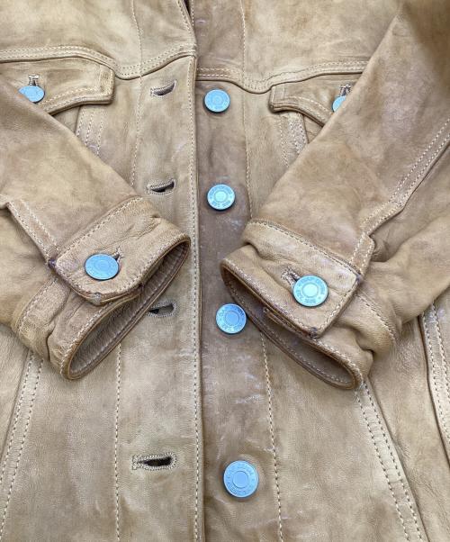 GAP（ギャップ）GAP (ギャップ) ラムレザージャケット キャメル サイズ:XXSの古着・服飾アイテム