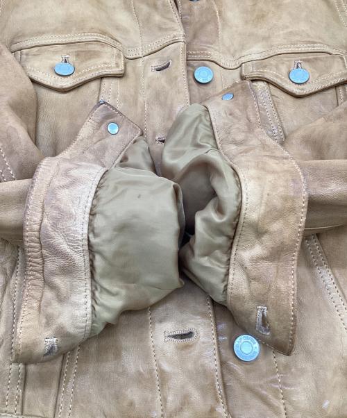 GAP（ギャップ）GAP (ギャップ) ラムレザージャケット キャメル サイズ:XXSの古着・服飾アイテム