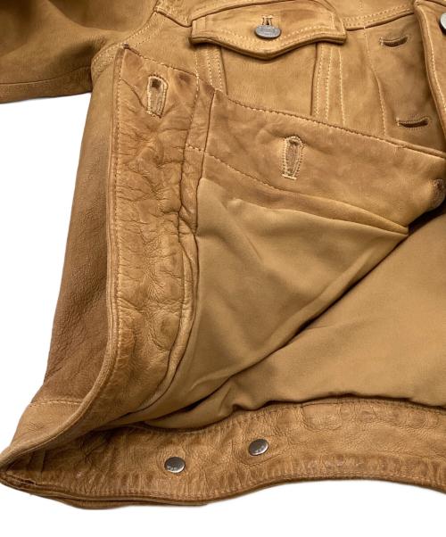 GAP（ギャップ）GAP (ギャップ) ラムレザージャケット キャメル サイズ:XXSの古着・服飾アイテム