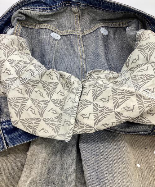 JHYQ（JHYQ）JHYQ (JHYQ) ワイドデニムパンツ ブルー サイズ:XLの古着・服飾アイテム