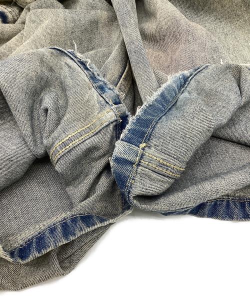 JHYQ（JHYQ）JHYQ (JHYQ) ワイドデニムパンツ ブルー サイズ:XLの古着・服飾アイテム