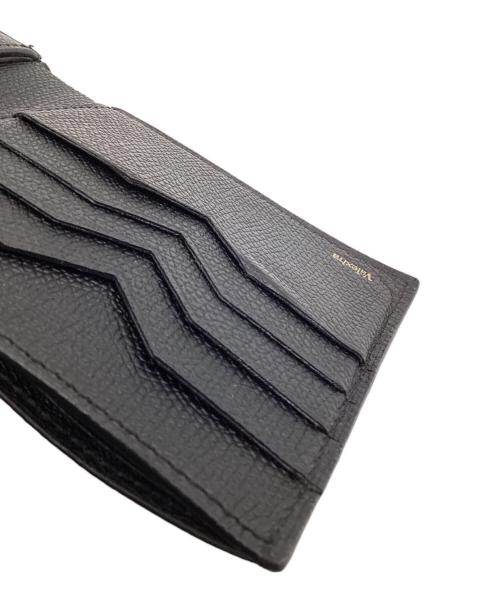 Valextra（ヴァレクストラ）Valextra (ヴァレクストラ) 小銭入れ付き二つ折り 4カード ブラックの古着・服飾アイテム