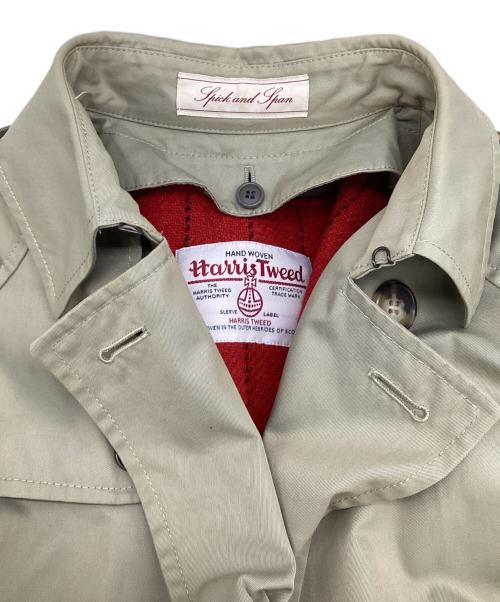Spick and Span（スピック＆スパン）Spick and Span (スピック＆スパン) Harris Tweed (ハリスツイード) ライナー付ショートトレンチコート ベージュ サイズ:表記無の古着・服飾アイテム