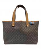 GUCCIグッチ）の古着「GG トートバッグ」｜キャメル×グレー