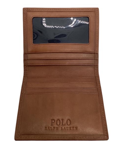 POLO RALPH LAUREN（ポロ・ラルフローレン）POLO RALPH LAUREN (ポロ・ラルフローレン) カードケース ブラック×ブラウンの古着・服飾アイテム