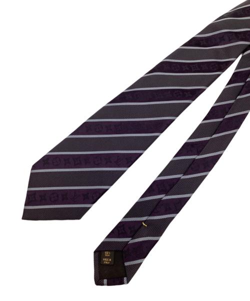 LOUIS VUITTON（ルイ ヴィトン）LOUIS VUITTON (ルイ ヴィトン) ネクタイ パープル×チャコール サイズ:-の古着・服飾アイテム