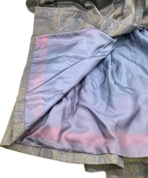 Aquascutum（アクアスキュータム）Aquascutum (アクアスキュータム) 総柄 シングルトレンチコート ネイビー サイズ:8REGの古着・服飾アイテム