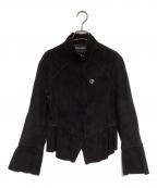 GIORGIO ARMANIジョルジョアルマーニ）の古着「BORGO21 スウェードレザージャケット」｜ブラック