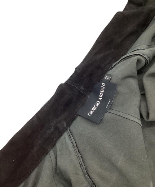 GIORGIO ARMANI（ジョルジョアルマーニ）GIORGIO ARMANI (ジョルジョアルマーニ) BORGO21 スウェードレザージャケット ブラック サイズ:40の古着・服飾アイテム