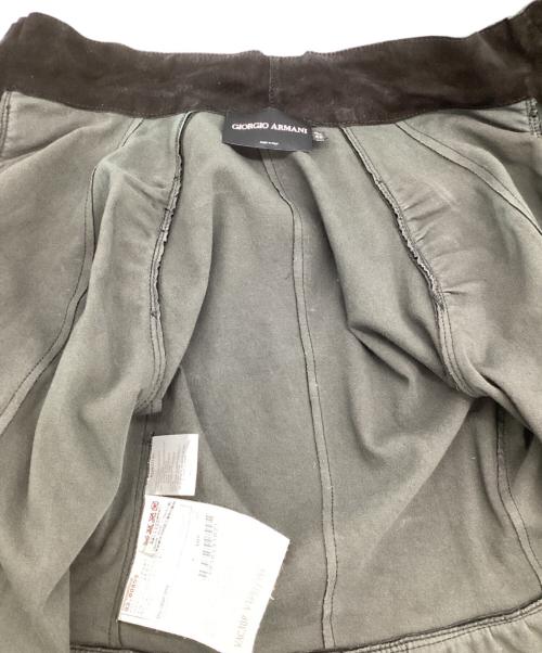 GIORGIO ARMANI（ジョルジョアルマーニ）GIORGIO ARMANI (ジョルジョアルマーニ) BORGO21 スウェードレザージャケット ブラック サイズ:40の古着・服飾アイテム