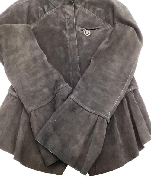 GIORGIO ARMANI（ジョルジョアルマーニ）GIORGIO ARMANI (ジョルジョアルマーニ) BORGO21 スウェードレザージャケット ブラック サイズ:40の古着・服飾アイテム